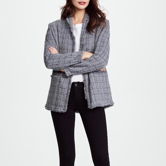 IRO Rare Quanto Checked Boucle-Tweed Blazer Jacket - Picture 1 of 16